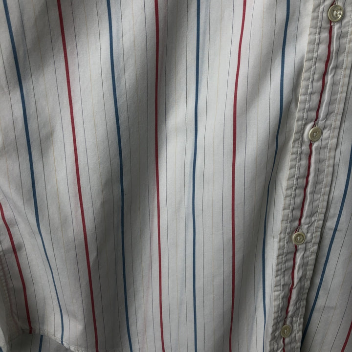 Burberry's BURBERRYS OF LONDON Long Sleeve Striped Shirt Made in USA Men's L Size Vintage cotton white type Vintage Second Hand