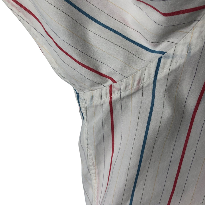 Burberry's BURBERRYS OF LONDON Long Sleeve Striped Shirt Made in USA Men's L Size Vintage cotton white type Vintage Second Hand