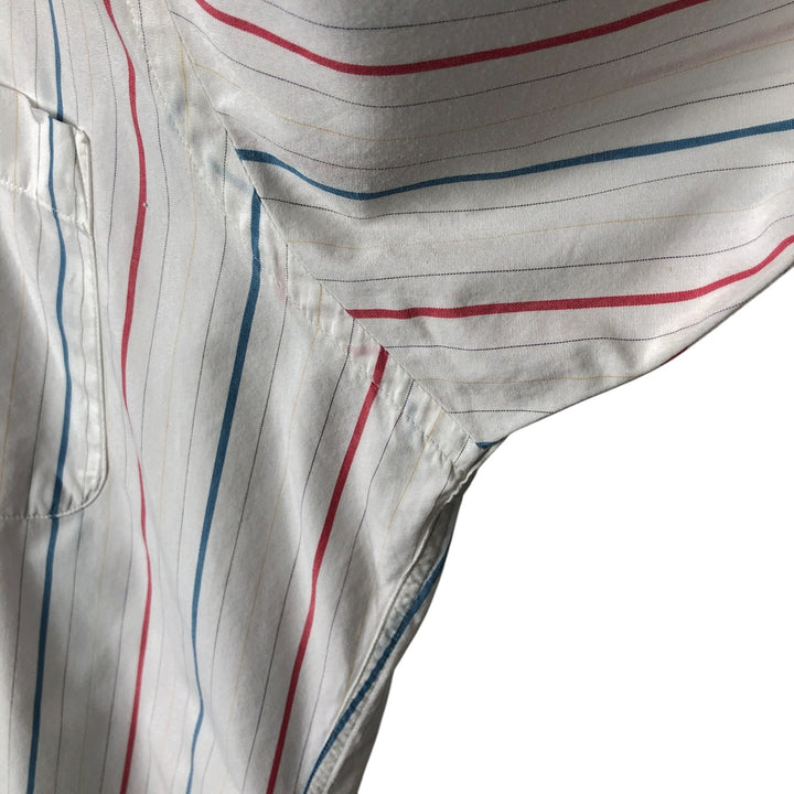 Burberry's BURBERRYS OF LONDON Long Sleeve Striped Shirt Made in USA Men's L Size Vintage cotton white type Vintage Second Hand