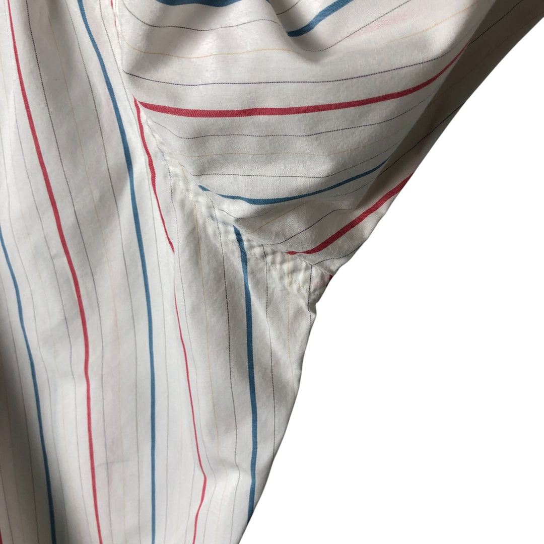 Burberry's BURBERRYS OF LONDON Long Sleeve Striped Shirt Made in USA Men's L Size Vintage cotton white type Vintage Second Hand
