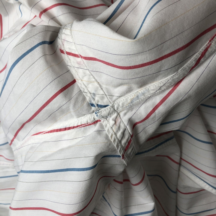 Burberry's BURBERRYS OF LONDON Long Sleeve Striped Shirt Made in USA Men's L Size Vintage cotton white type Vintage Second Hand
