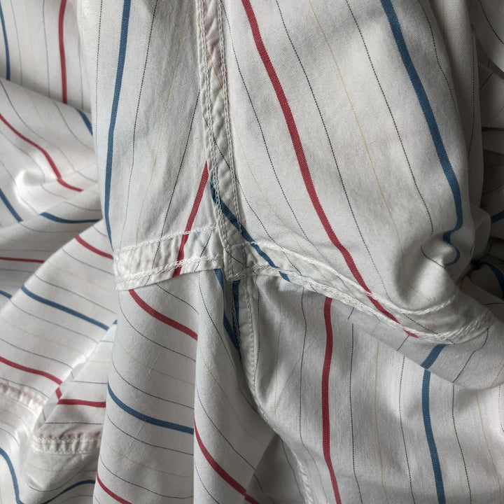 Burberry's BURBERRYS OF LONDON Long Sleeve Striped Shirt Made in USA Men's L Size Vintage cotton white type Vintage Second Hand