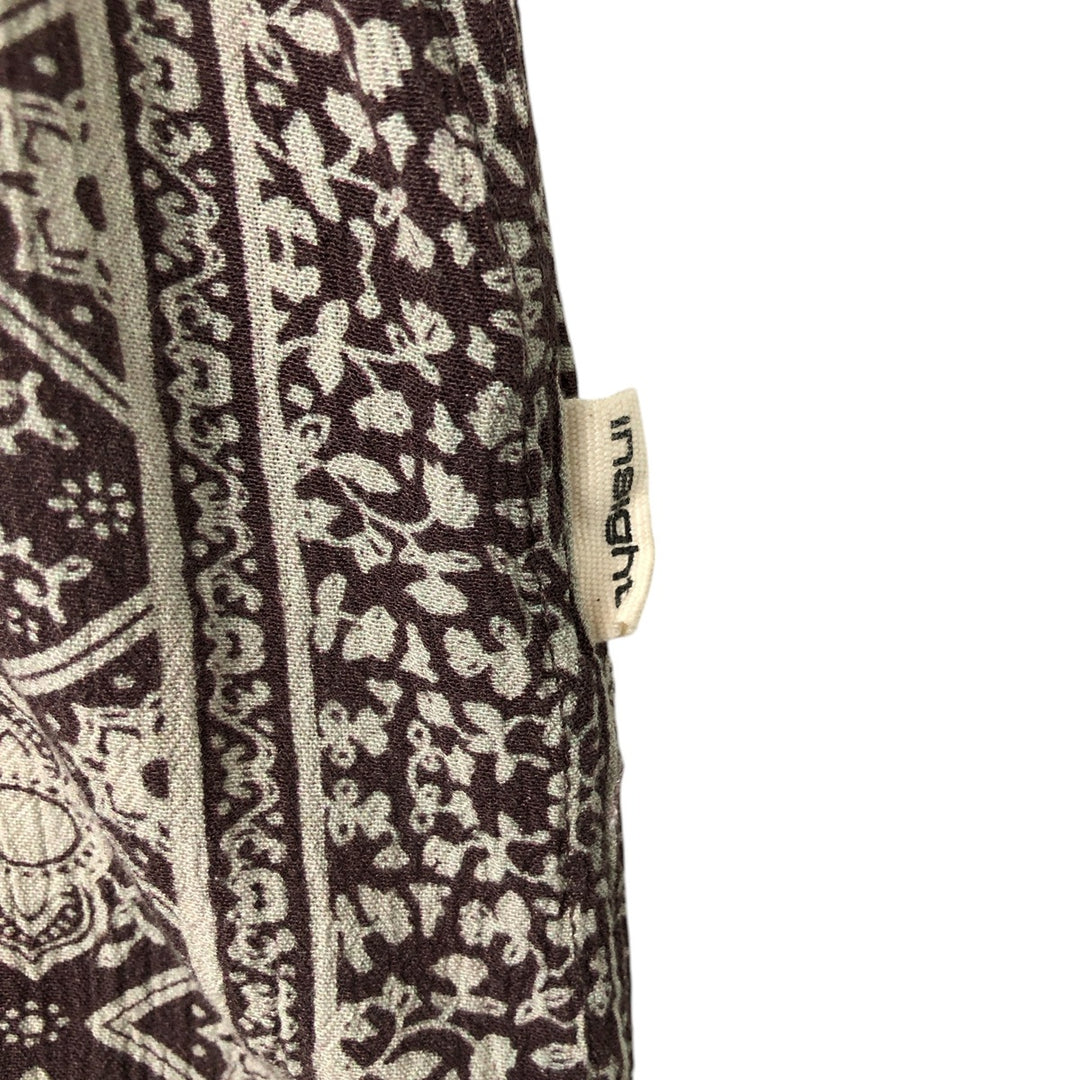 insight All-over print short-sleeve rayon shirt, men's size M Viscose brown type Vintage Second Hand