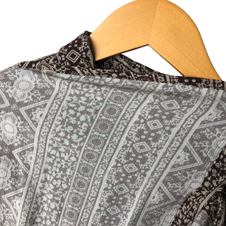 insight All-over print short-sleeve rayon shirt, men's size M Viscose brown type Vintage Second Hand