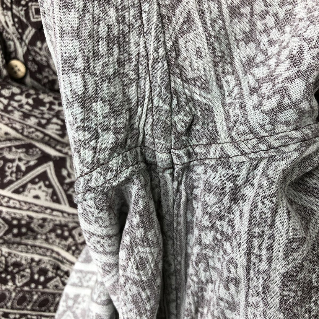 insight All-over print short-sleeve rayon shirt, men's size M Viscose brown type Vintage Second Hand