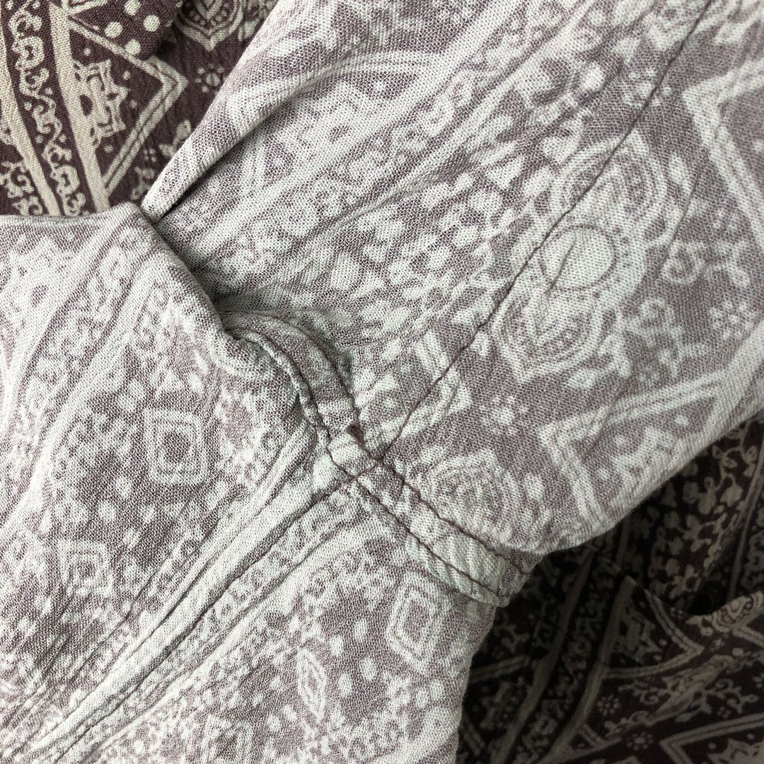 insight All-over print short-sleeve rayon shirt, men's size M Viscose brown type Vintage Second Hand