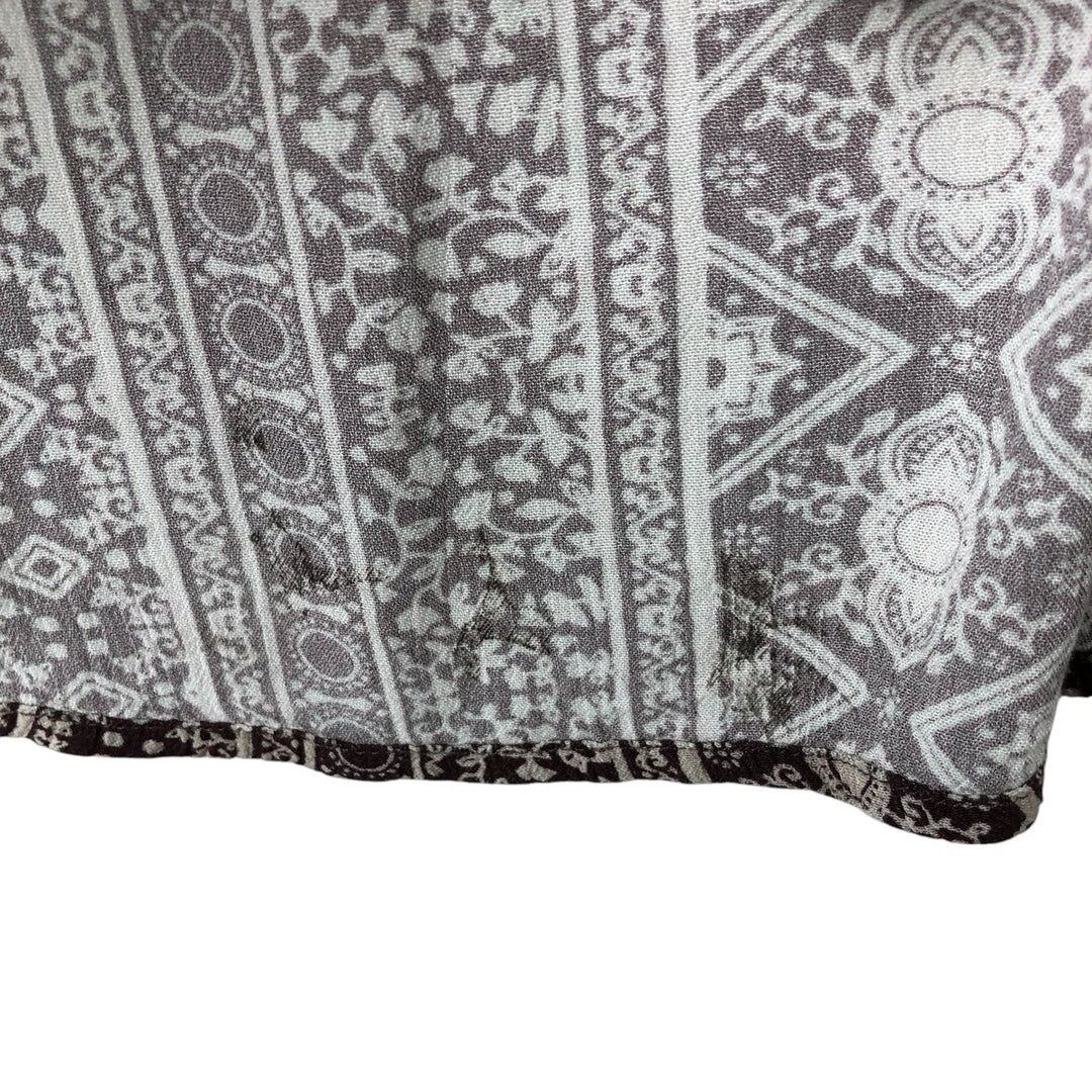 insight All-over print short-sleeve rayon shirt, men's size M Viscose brown type Vintage Second Hand