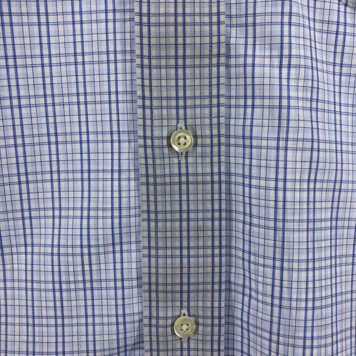 Brooks Brothers Est.1818 MADISON short sleeve button down check shirt, men's XL size cotton blue type Vintage Second Hand