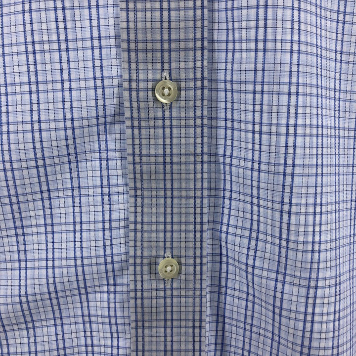 Brooks Brothers Est.1818 MADISON short sleeve button down check shirt, men's XL size cotton blue type Vintage Second Hand
