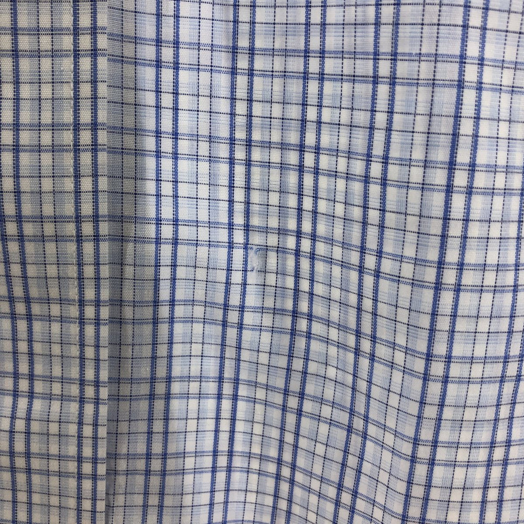 Brooks Brothers Est.1818 MADISON short sleeve button down check shirt, men's XL size cotton blue type Vintage Second Hand