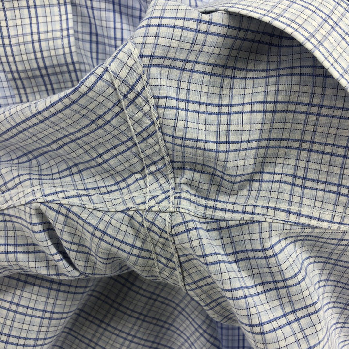 Brooks Brothers Est.1818 MADISON short sleeve button down check shirt, men's XL size cotton blue type Vintage Second Hand