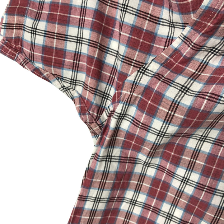 Brooks Brothers 346 short sleeve button down check shirt, men's size XL cotton red type Vintage Second Hand