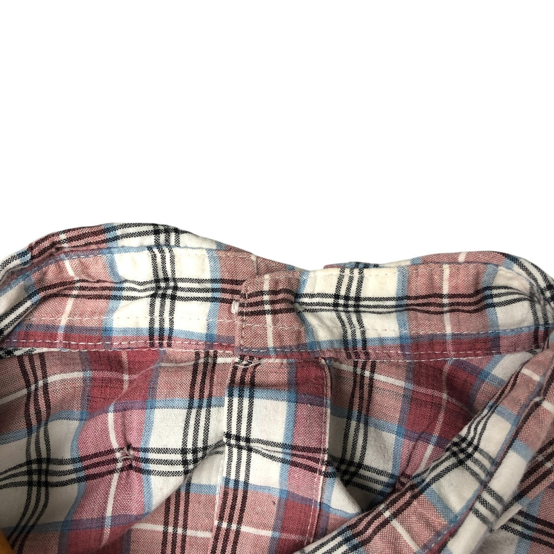 Brooks Brothers 346 short sleeve button down check shirt, men's size XL cotton red type Vintage Second Hand