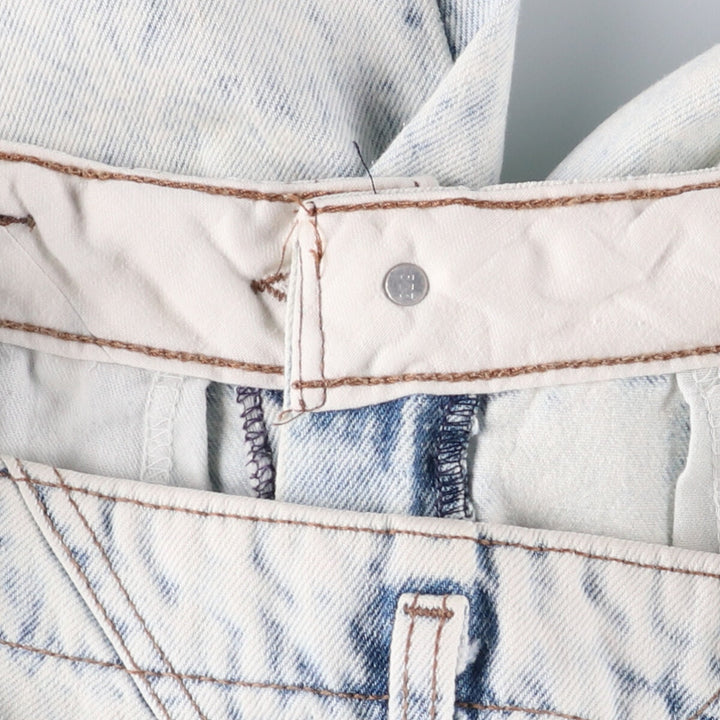 Levi's 37707-9635 Chemical Wash Denim Shorts Made in USA Women's L (w29) Vintage unclear white type Vintage Second Hand