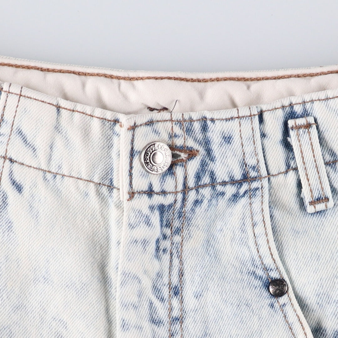 Levi's 37707-9635 Chemical Wash Denim Shorts Made in USA Women's L (w29) Vintage unclear white type Vintage Second Hand