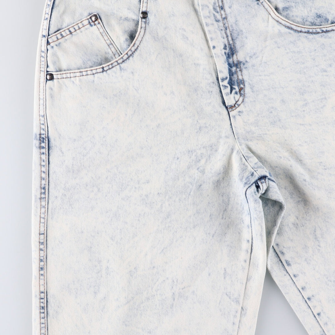 Levi's 37707-9635 Chemical Wash Denim Shorts Made in USA Women's L (w29) Vintage unclear white type Vintage Second Hand