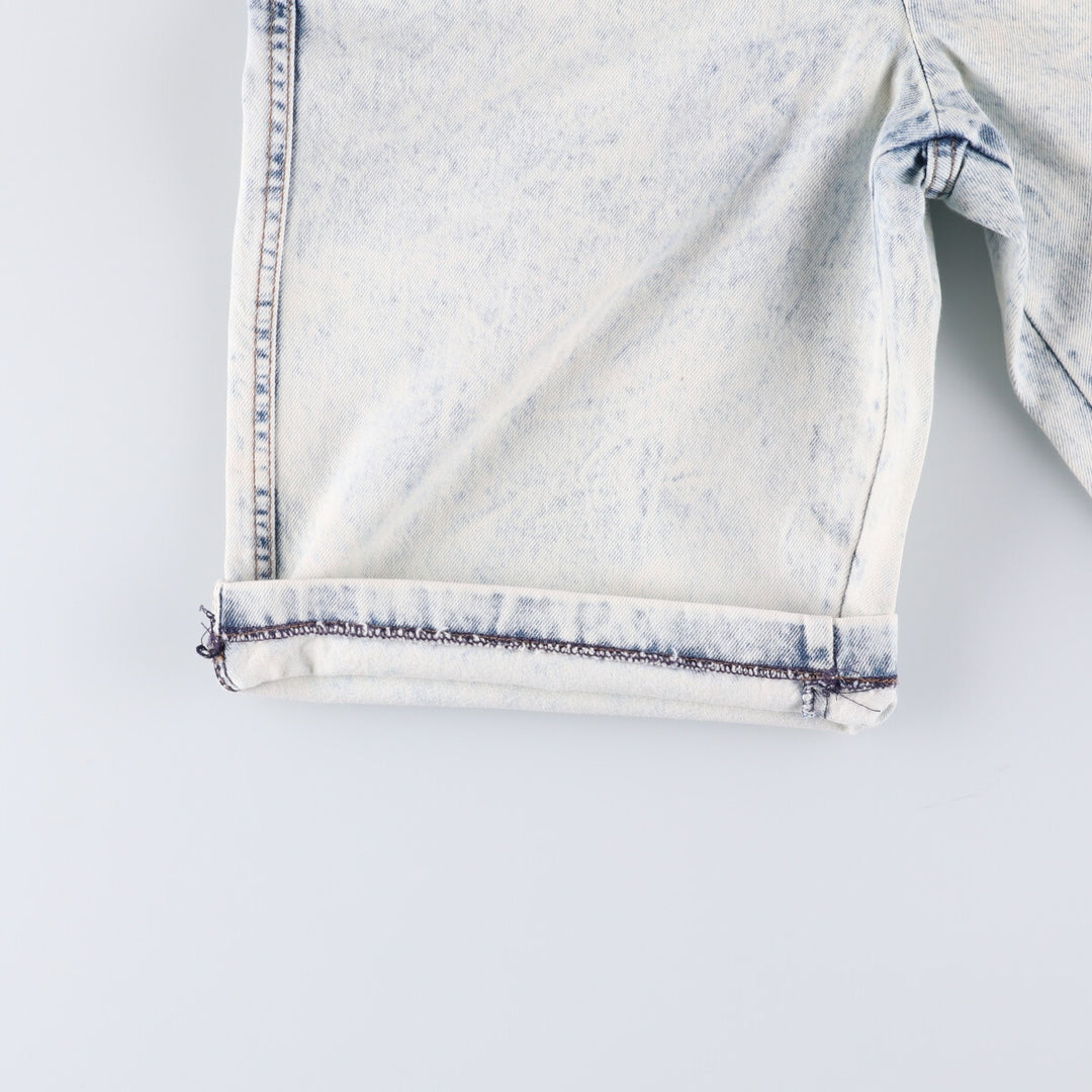 Levi's 37707-9635 Chemical Wash Denim Shorts Made in USA Women's L (w29) Vintage unknown white type Vintage Second Hand