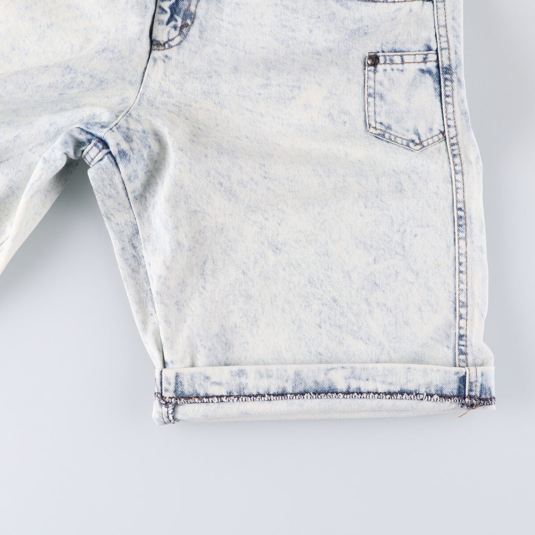 Levi's 37707-9635 Chemical Wash Denim Shorts Made in USA Women's L (w29) Vintage unclear white type Vintage Second Hand