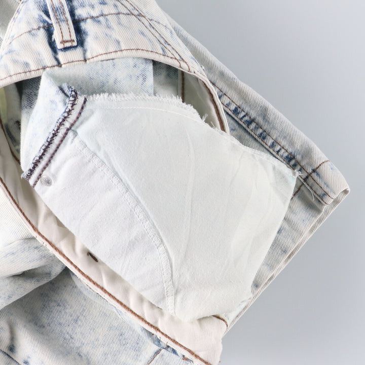 Levi's 37707-9635 Chemical Wash Denim Shorts Made in USA Women's L (w29) Vintage unknown white type Vintage Second Hand