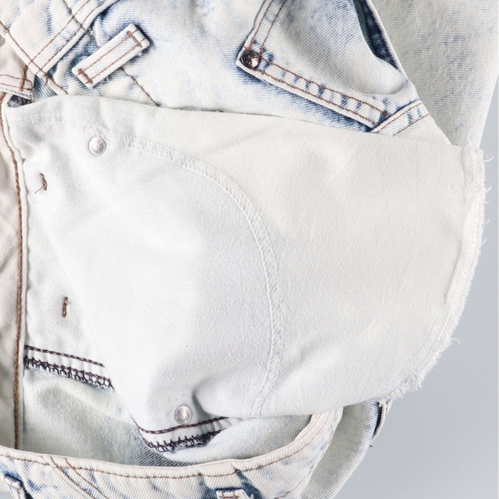 Levi's 37707-9635 Chemical Wash Denim Shorts Made in USA Women's L (w29) Vintage unknown white type Vintage Second Hand