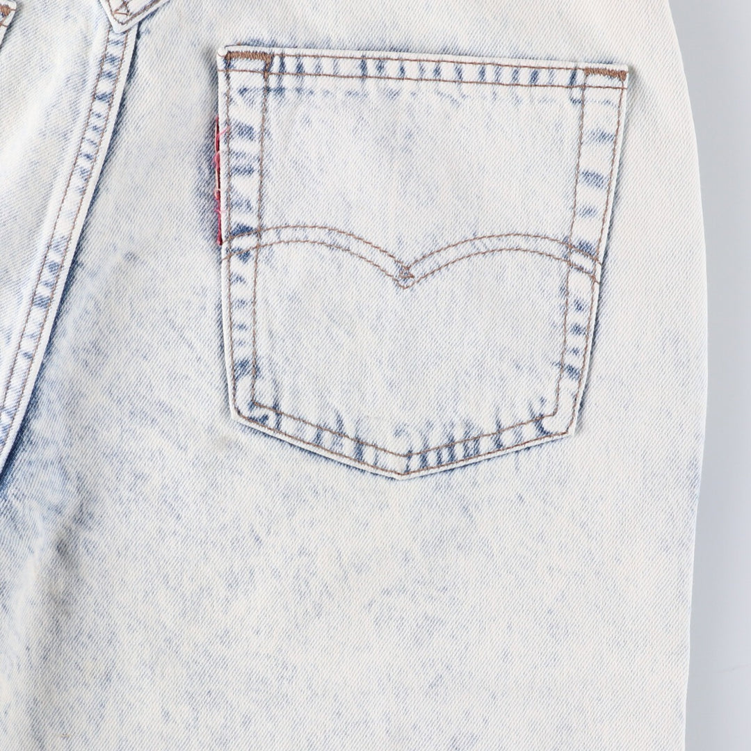 Levi's 37707-9635 Chemical Wash Denim Shorts Made in USA Women's L (w29) Vintage unknown white type Vintage Second Hand