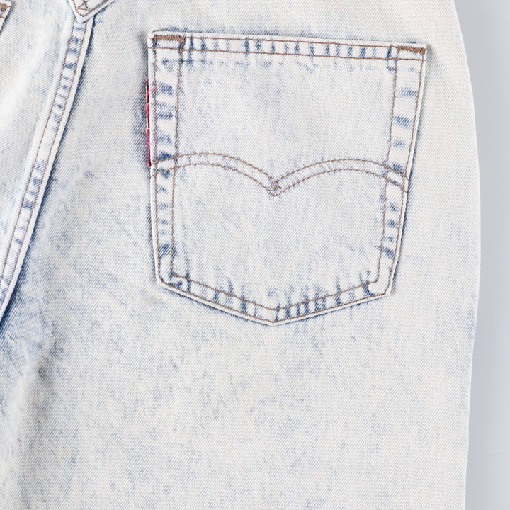 Levi's 37707-9635 Chemical Wash Denim Shorts Made in USA Women's L (w29) Vintage unknown white type Vintage Second Hand