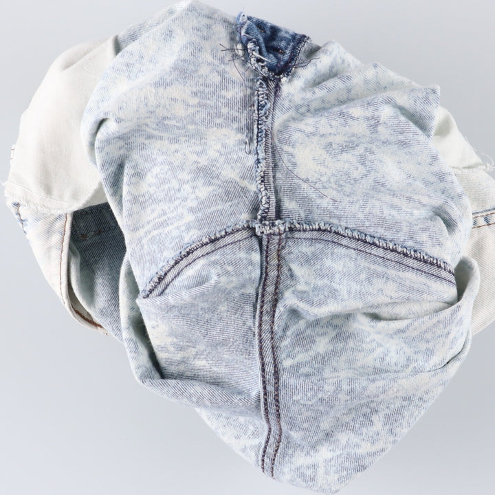 Levi's 37707-9635 Chemical Wash Denim Shorts Made in USA Women's L (w29) Vintage unknown white type Vintage Second Hand