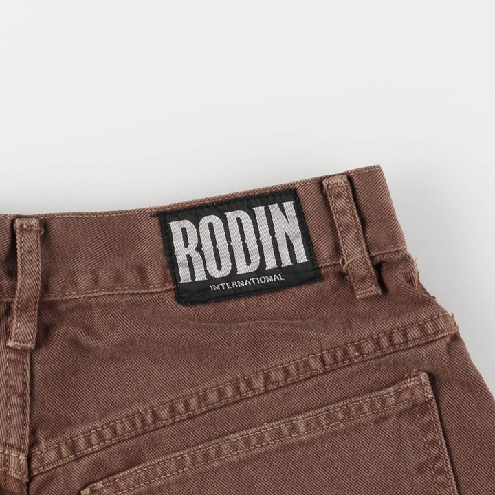 RODIN denim shorts made in USA, men's w30 equivalent cotton brown type Vintage Second Hand