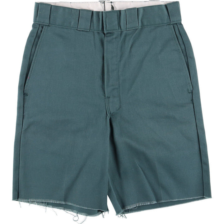 Vintage 80s-90'S Dickies Cut-off Work Shorts Shorts Made in USA Women's L (w28) polyester green type Vintage Second Hand