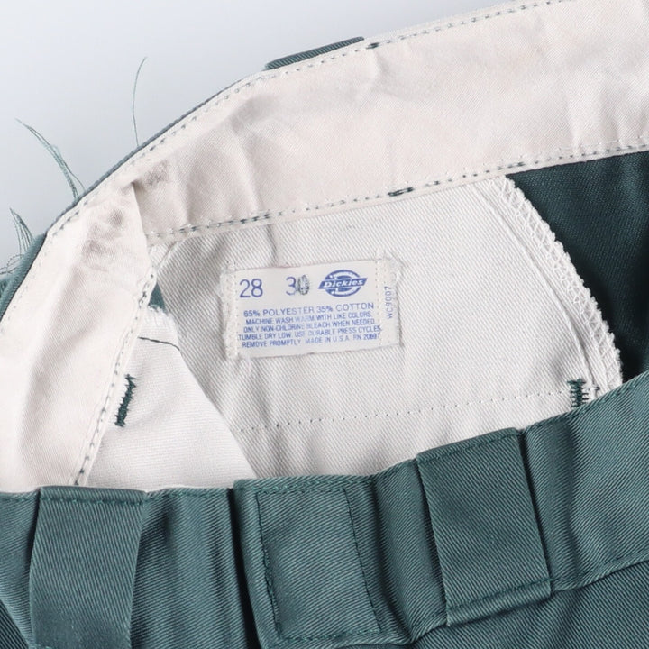 Vintage 80s-90'S Dickies Cut-off Work Shorts Shorts Made in USA Women's L (w28) polyester green type Vintage Second Hand