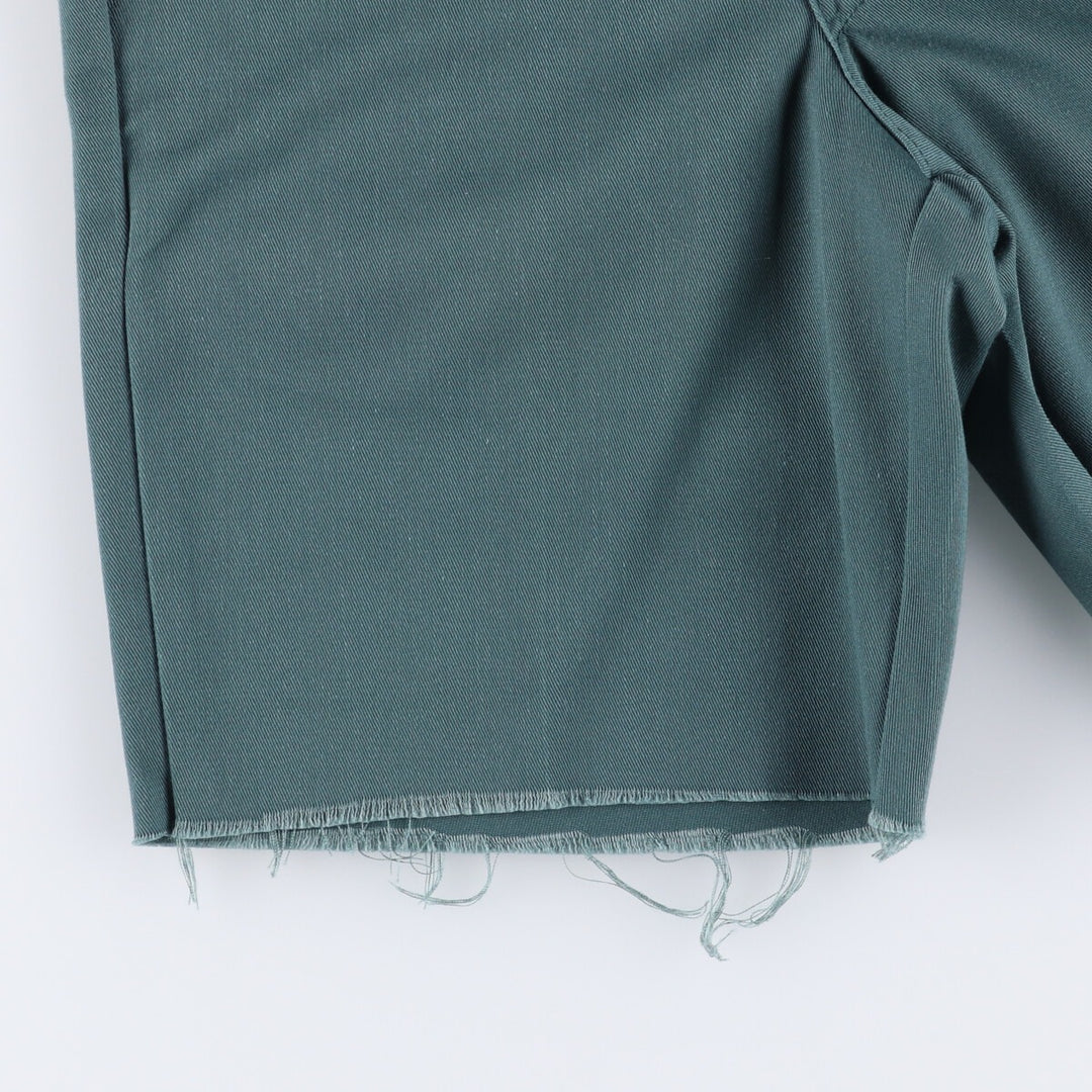 Vintage 80s-90'S Dickies Cut-off Work Shorts Shorts Made in USA Women's L (w28) polyester green type Vintage Second Hand