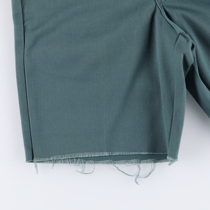 Vintage 80s-90'S Dickies Cut-off Work Shorts Shorts Made in USA Women's L (w28) polyester green type Vintage Second Hand