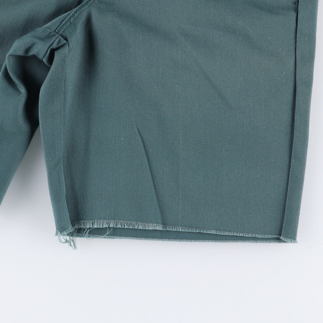 Vintage 80s-90'S Dickies Cut-off Work Shorts Shorts Made in USA Women's L (w28) polyester green type Vintage Second Hand