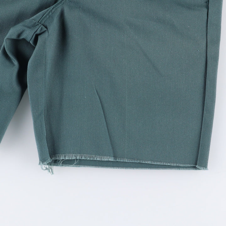 Vintage 80s-90'S Dickies Cut-off Work Shorts Shorts Made in USA Women's L (w28) polyester green type Vintage Second Hand