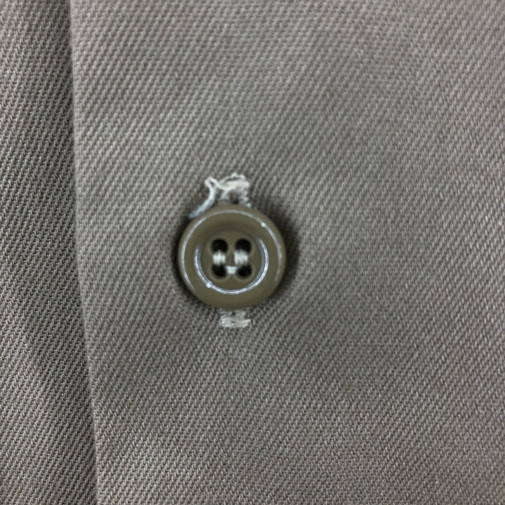 80'S BIG MAC Short Sleeve Work Shirt Made in USA Men's L Size Vintage polyester Beige type Vintage Second Hand