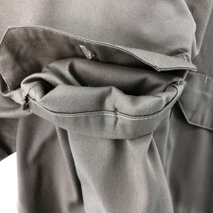 80'S BIG MAC Short Sleeve Work Shirt Made in USA Men's L Size Vintage polyester Beige type Vintage Second Hand