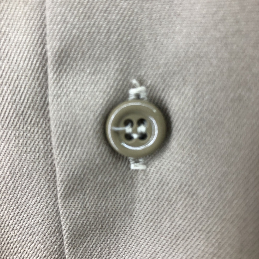 80'S BIG MAC Short Sleeve Work Shirt Made in USA Men's L Size Vintage polyester Beige type Vintage Second Hand