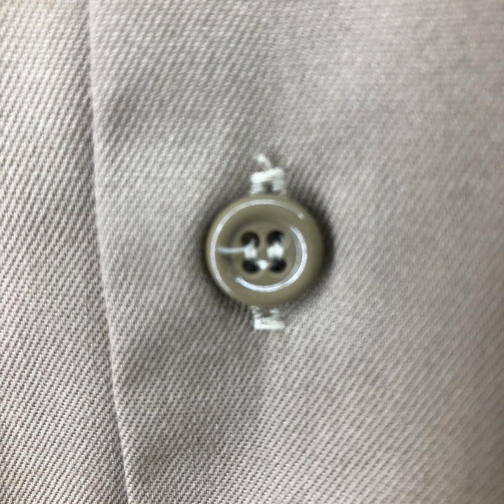 80'S BIG MAC Short Sleeve Work Shirt Made in USA Men's L Size Vintage polyester Beige type Vintage Second Hand