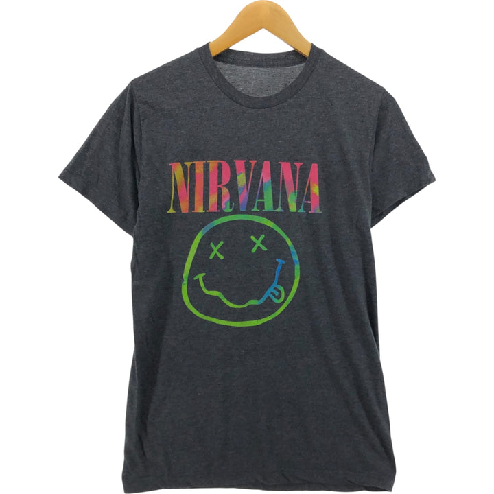 NIRVANA Nirvana Band T-shirt, Band T, Men's M size unclear Charcoal Vintage Second Hand