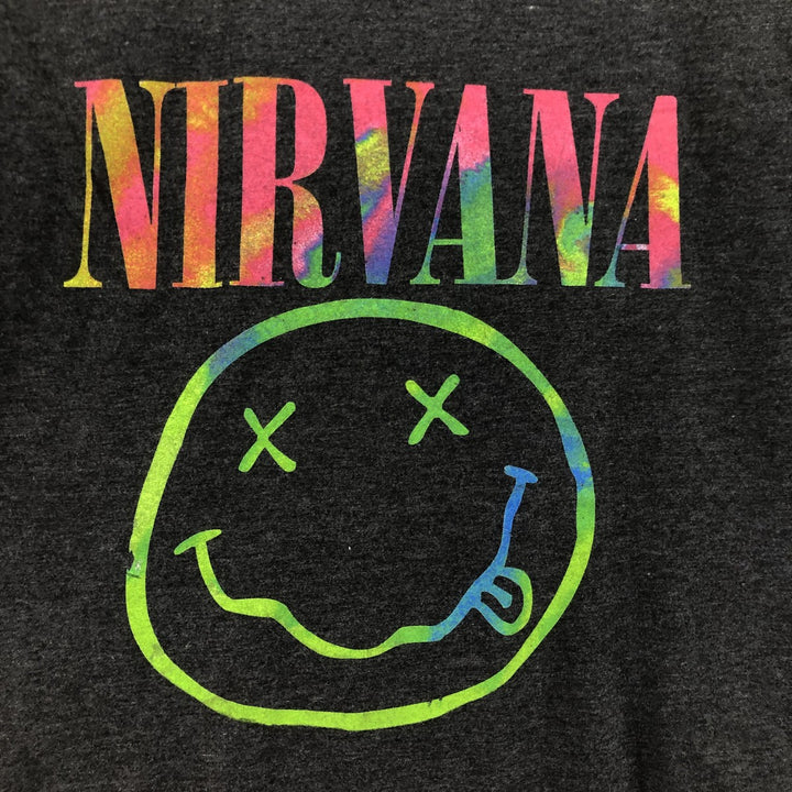 NIRVANA Nirvana Band T-shirt, Band T, Men's M size unclear Charcoal Vintage Second Hand