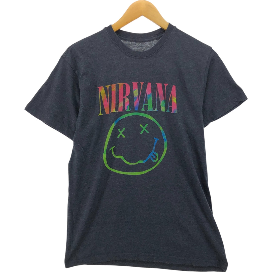 NIRVANA Nirvana Band T-shirt, Band T, Men's S size unclear Charcoal Vintage Second Hand