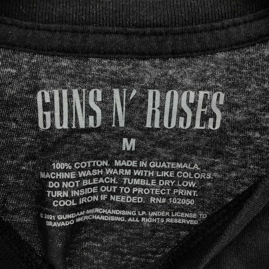 GUNS N' ROSES Guns N' Roses Band T-shirt Band Tee Men's M size cotton black type Vintage Second Hand