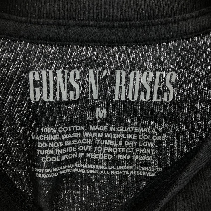 GUNS N' ROSES Guns N' Roses Band T-shirt Band Tee Men's M size cotton black type Vintage Second Hand