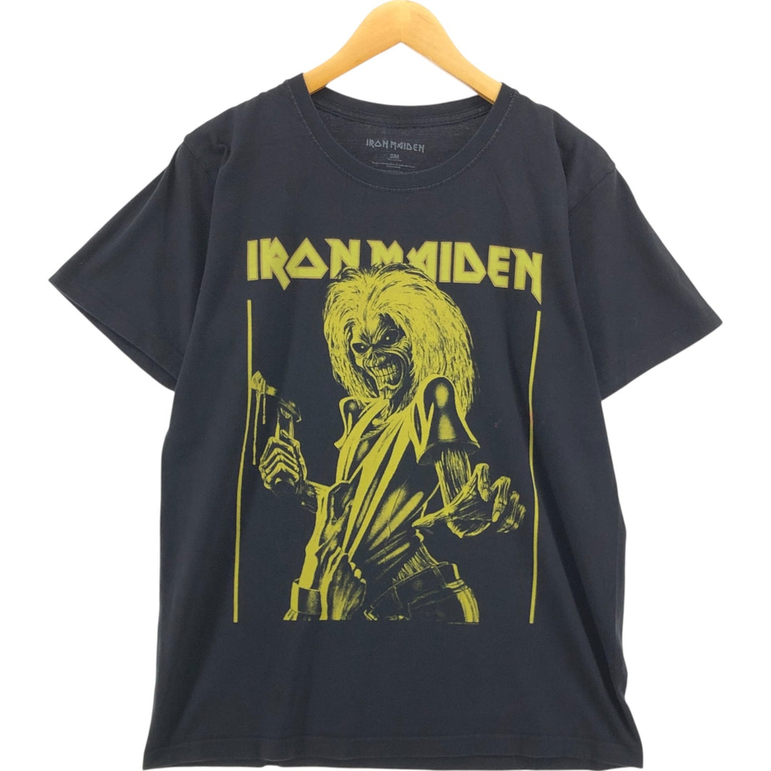 IRON MAIDEN Iron Maiden Band T-shirt Band T Men's S size cotton black type Vintage Second Hand
