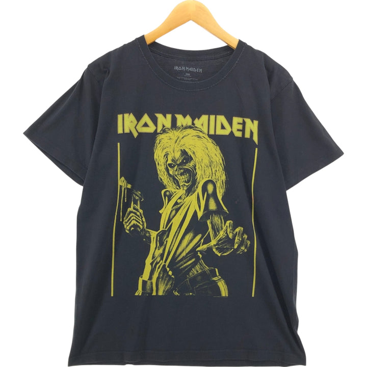 IRON MAIDEN Iron Maiden Band T-shirt Band T Men's S size cotton black type Vintage Second Hand