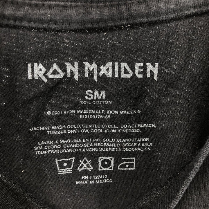 IRON MAIDEN Iron Maiden Band T-shirt Band T Men's S size cotton black type Vintage Second Hand