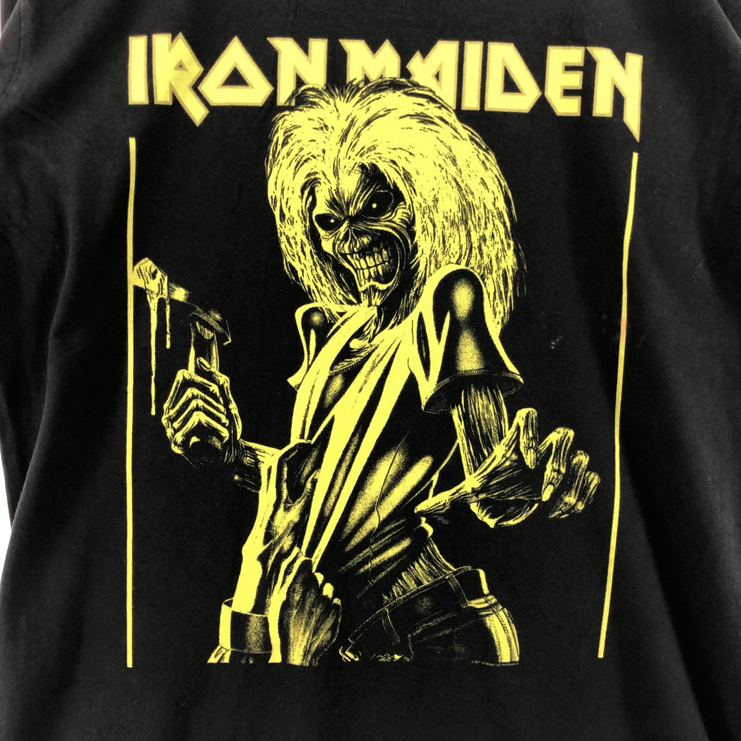IRON MAIDEN Iron Maiden Band T-shirt Band T Men's S size cotton black type Vintage Second Hand