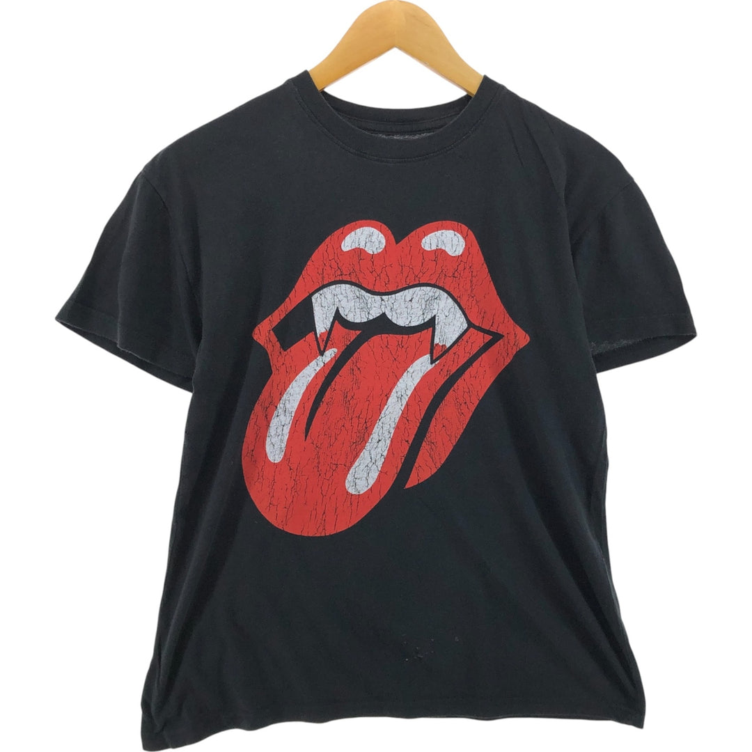 THE ROLLING STONES Band T-shirt, Men's S size cotton black type Vintage Second Hand