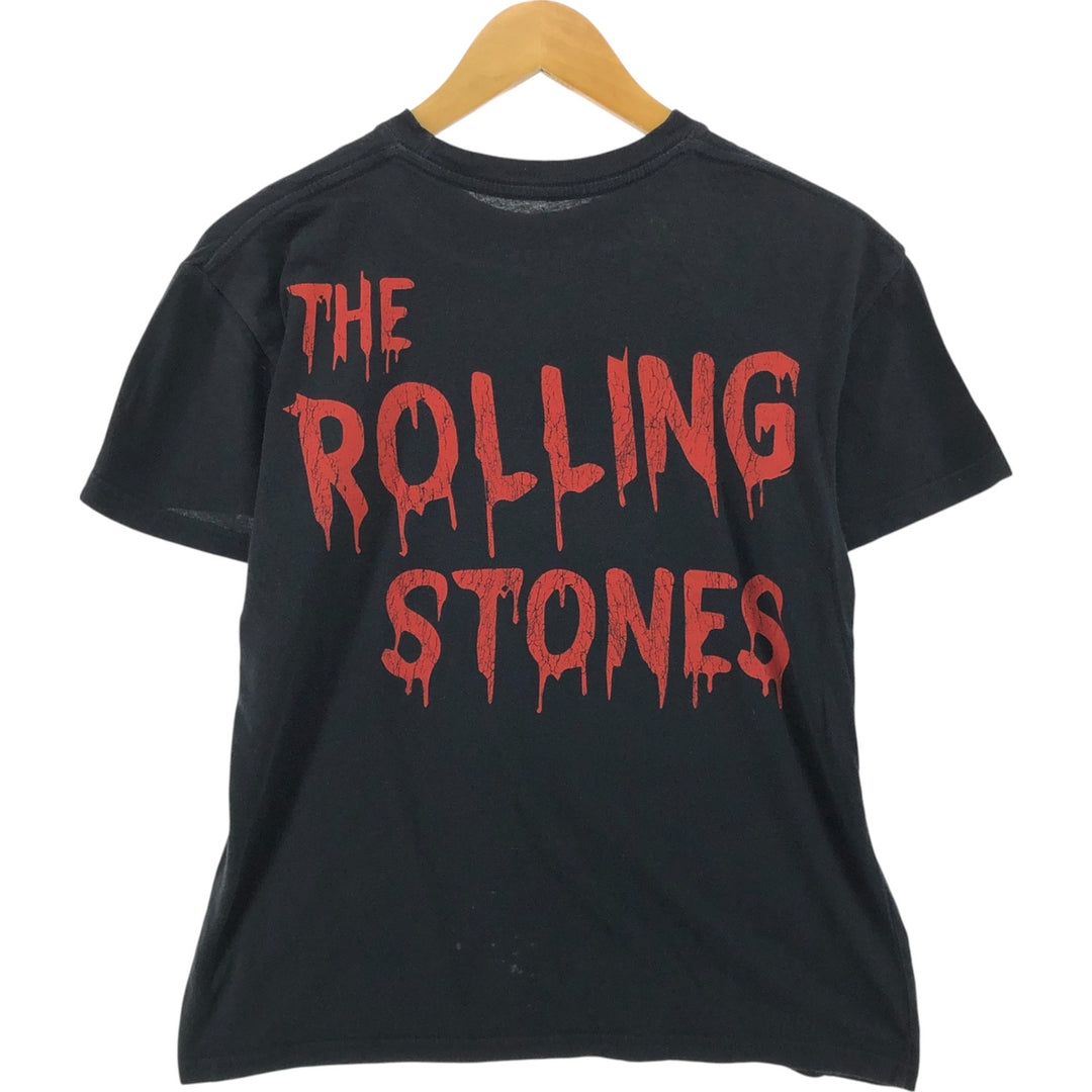 THE ROLLING STONES Band T-shirt, Men's S size cotton black type Vintage Second Hand