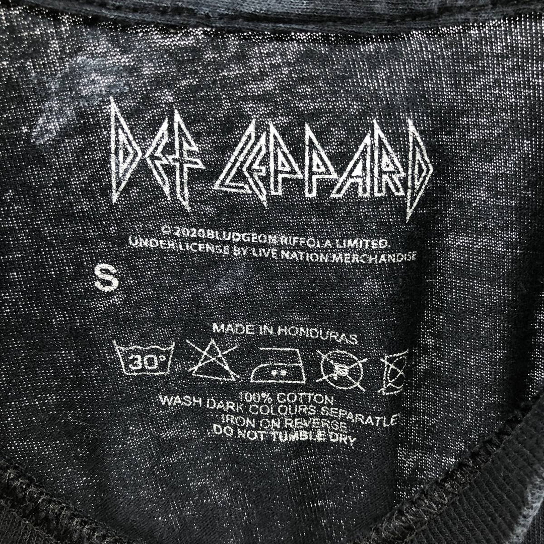 DEF LEPPARD Def Leppard Band T-shirt Band T Men's S size cotton black type Vintage Second Hand
